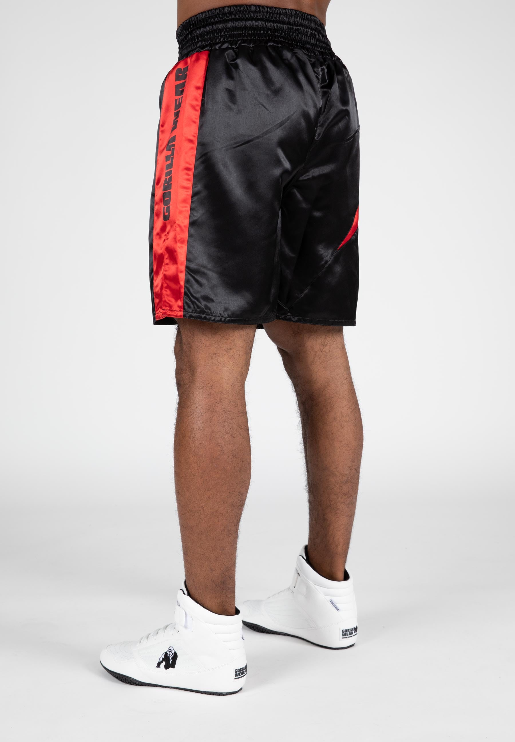 Gorilla Wear Hornell Boxing Shorts, black/red