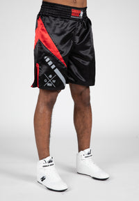 Gorilla Wear Hornell Boxing Shorts, black/red