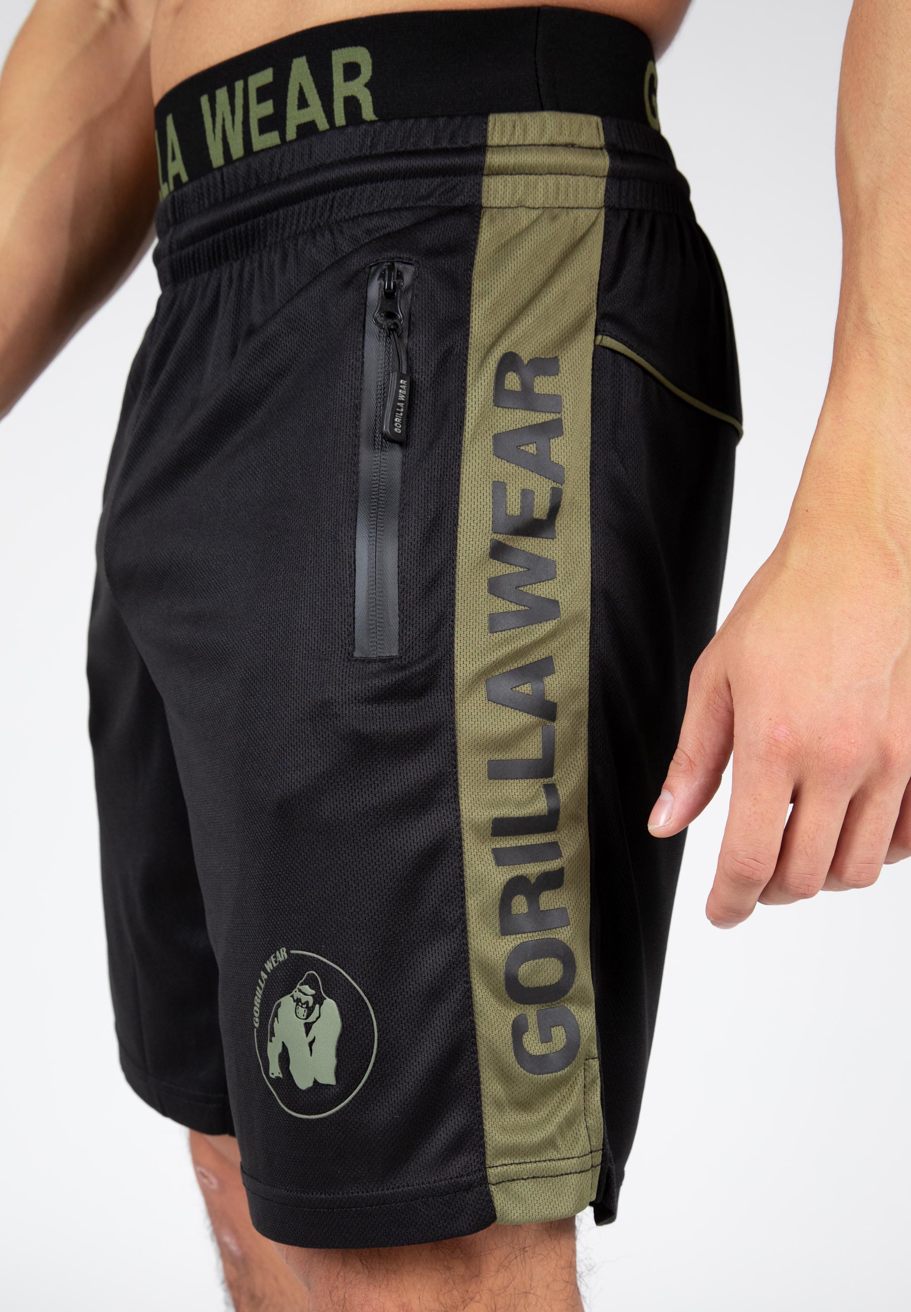 Gorilla Wear Atlanta Shorts, black/green