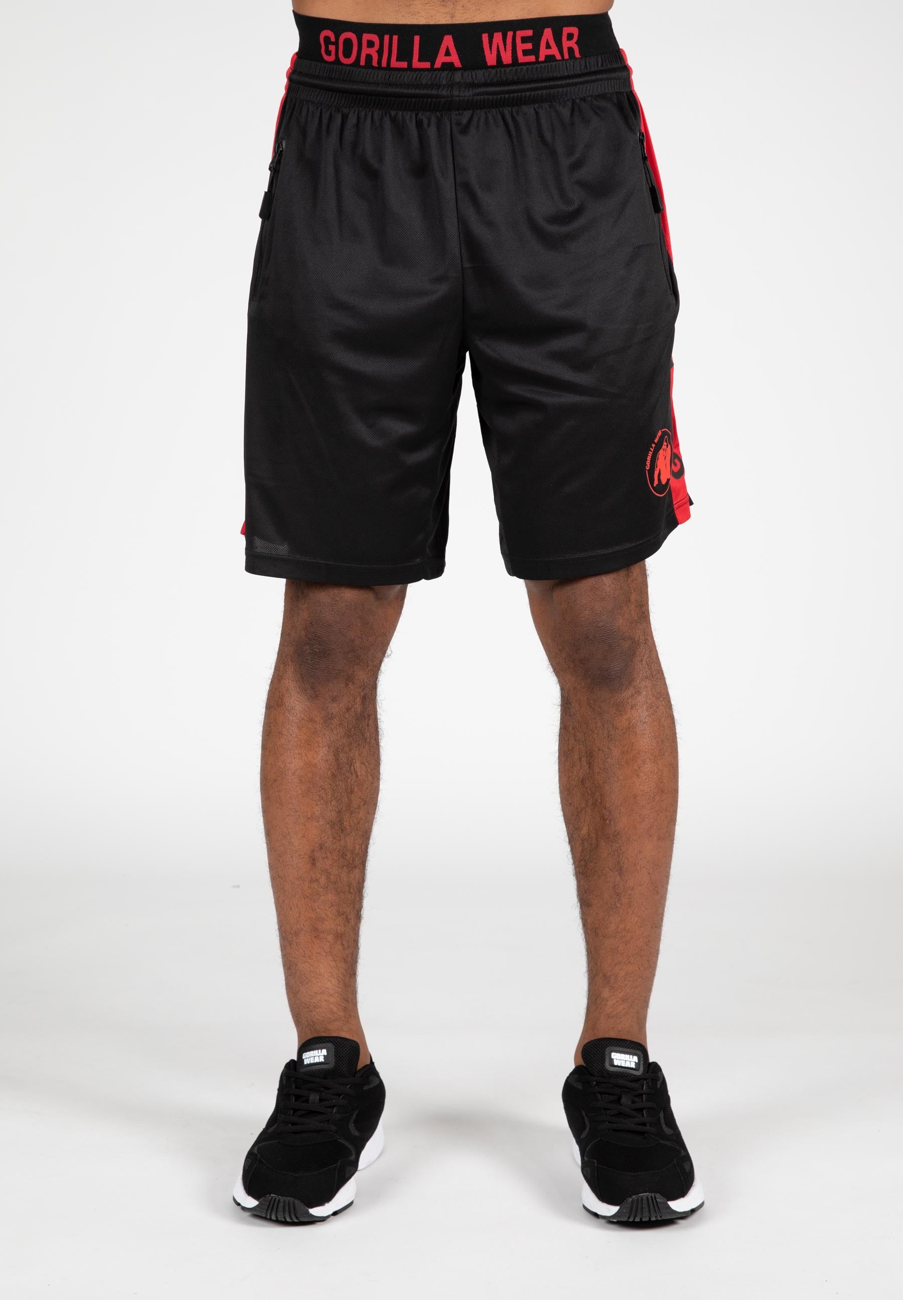 Gorilla Wear Atlanta Shorts, black/red