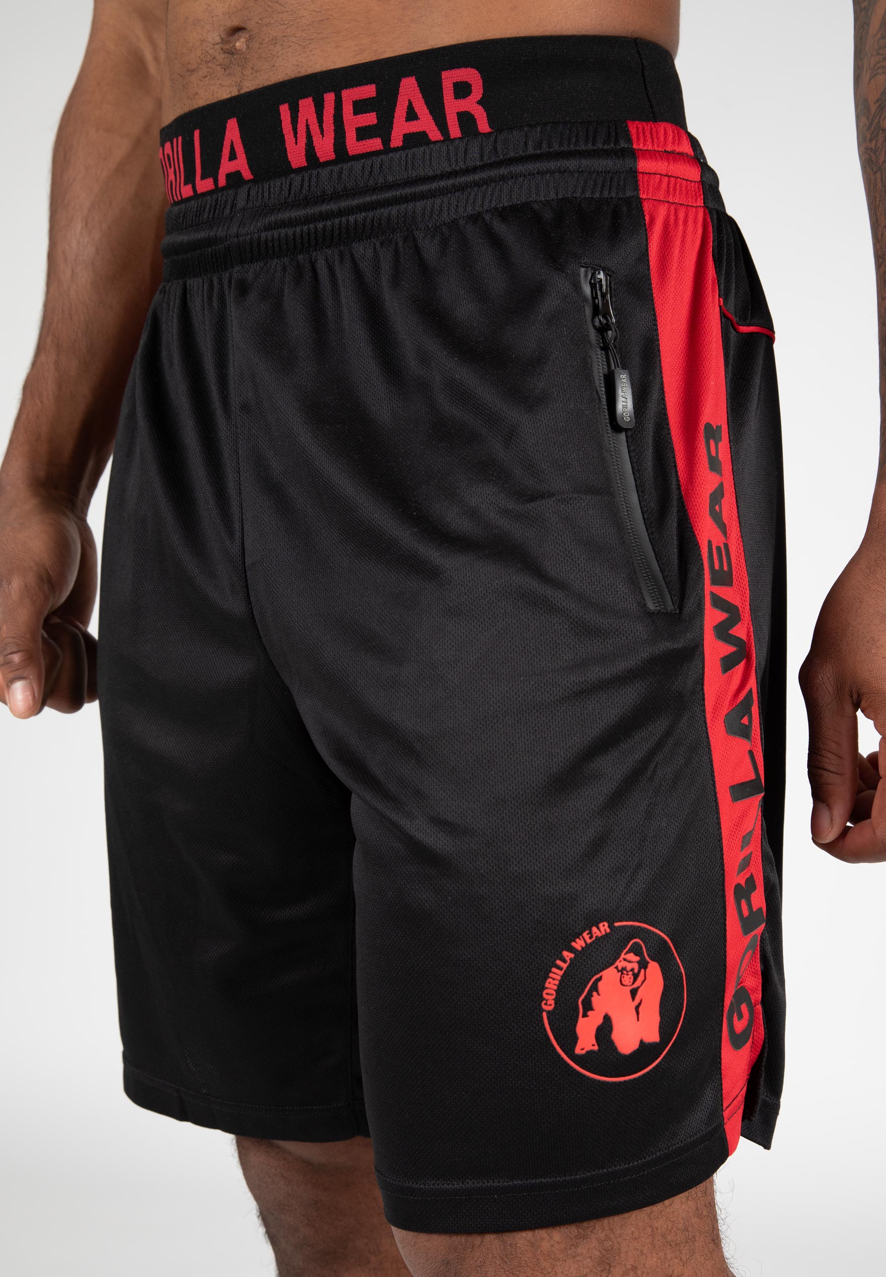 Gorilla Wear Atlanta Shorts, black/red