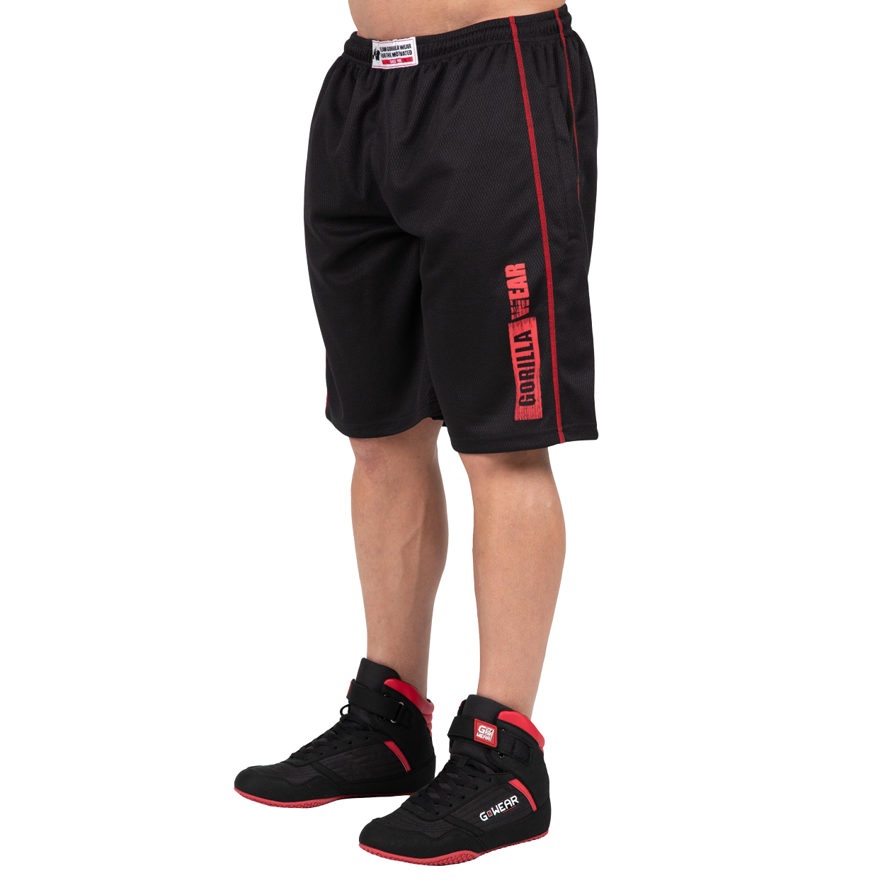 Gorilla Wear Wallace Mesh Shorts, black/red