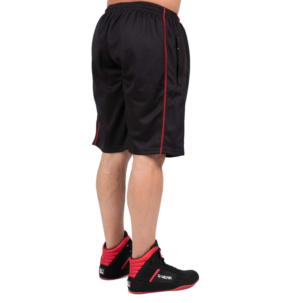 Gorilla Wear Wallace Mesh Shorts, black/red