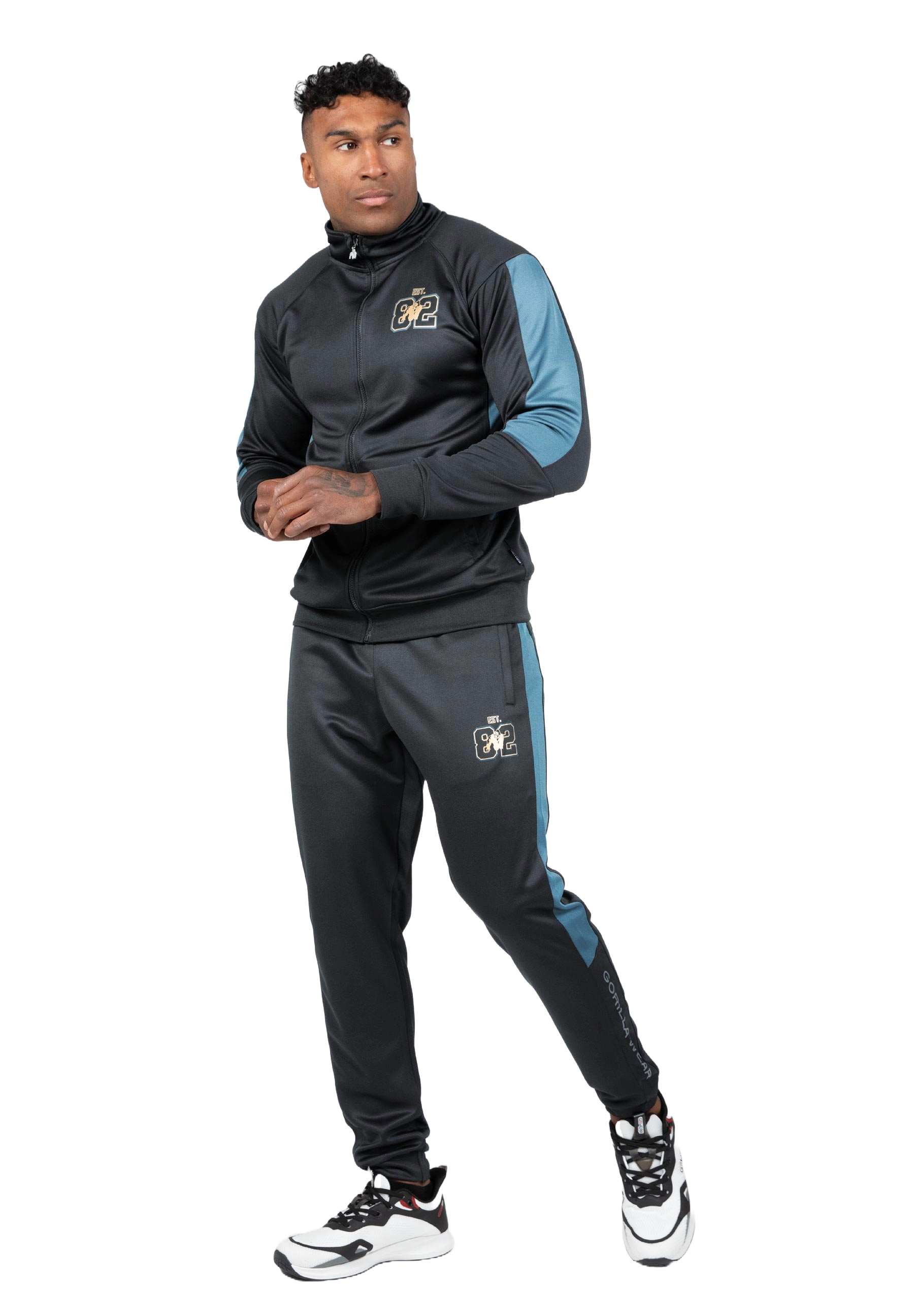 Gorilla Wear Devon Training Pants, grey/blue