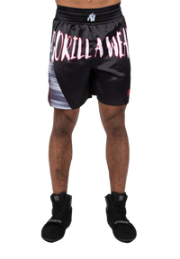 Gorilla Wear Clayton Boxing Shorts, black/red