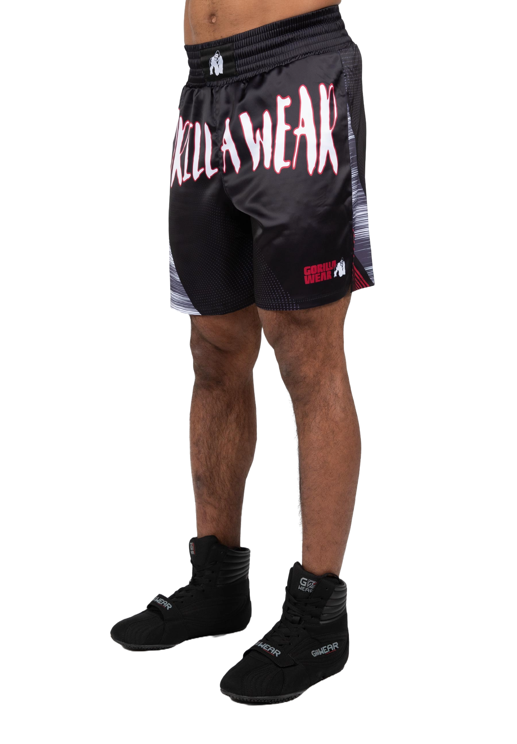 Gorilla Wear Clayton Boxing Shorts, black/red