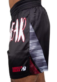 Gorilla Wear Clayton Boxing Shorts, black/red