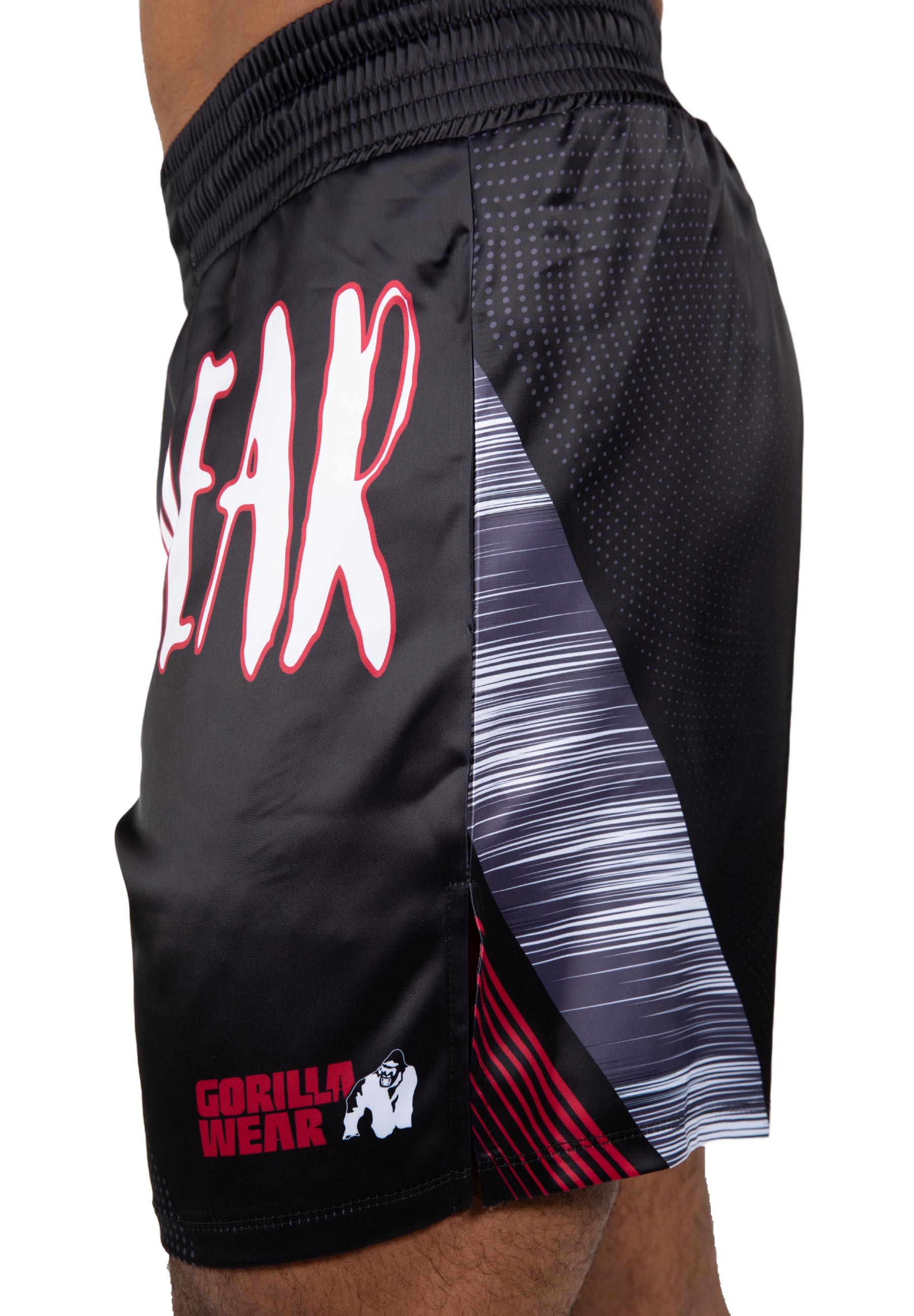 Gorilla Wear Clayton Boxing Shorts, black/red