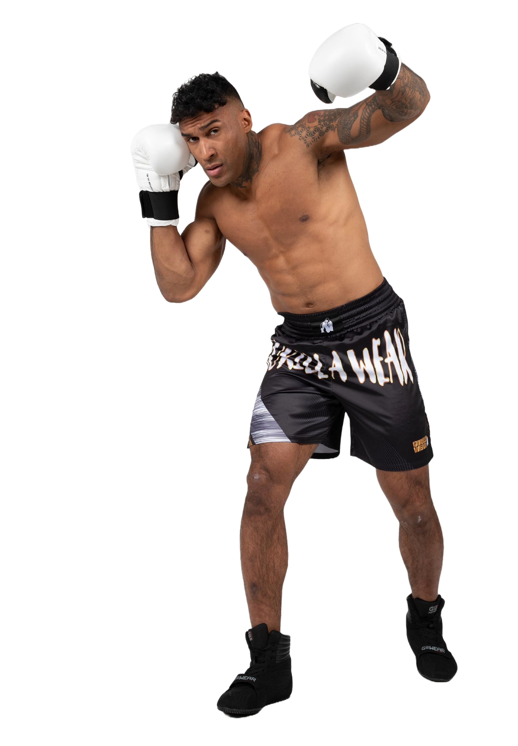 Gorilla Wear Clayton Boxing Shorts, black/gold