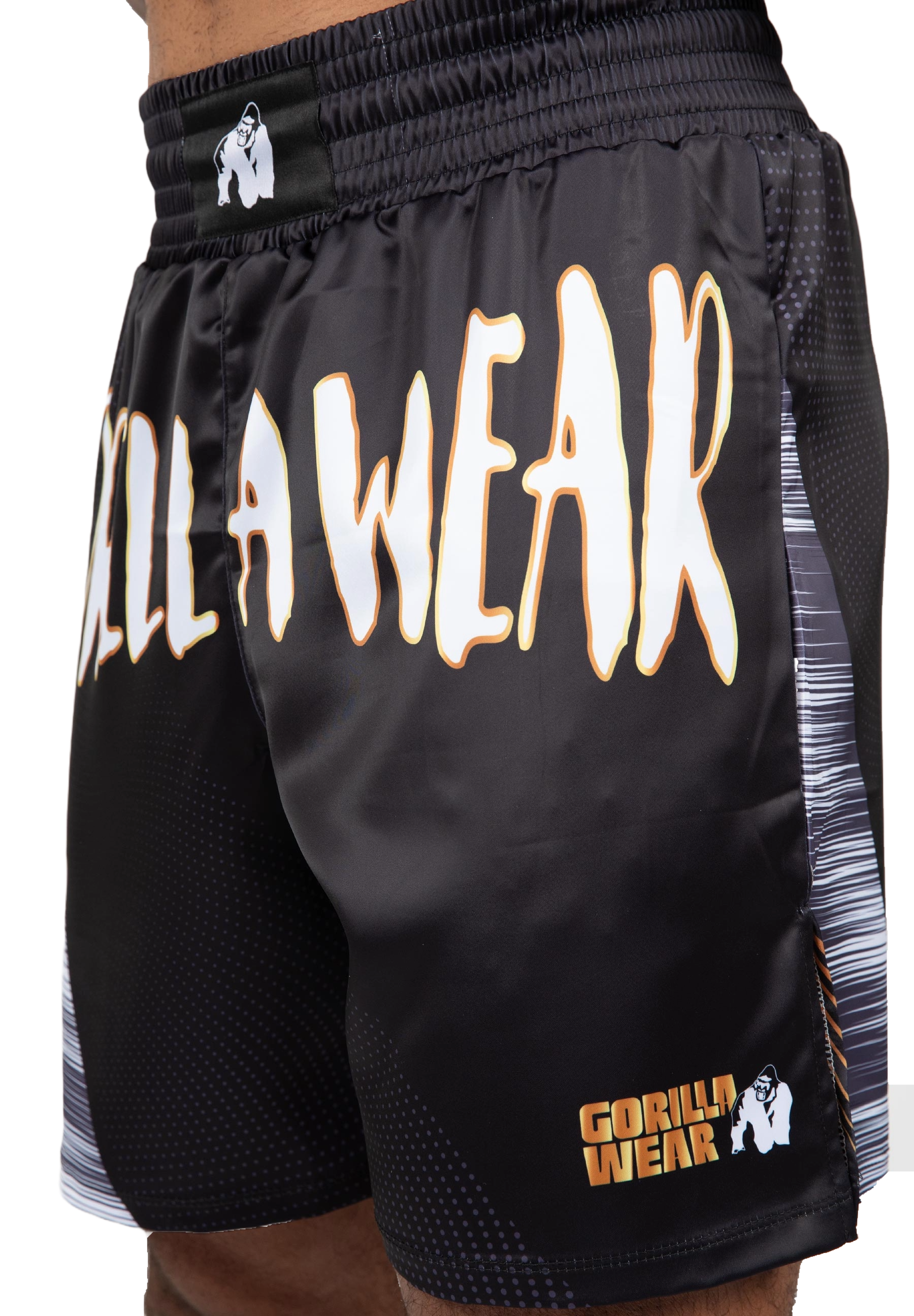 Gorilla Wear Clayton Boxing Shorts, black/gold