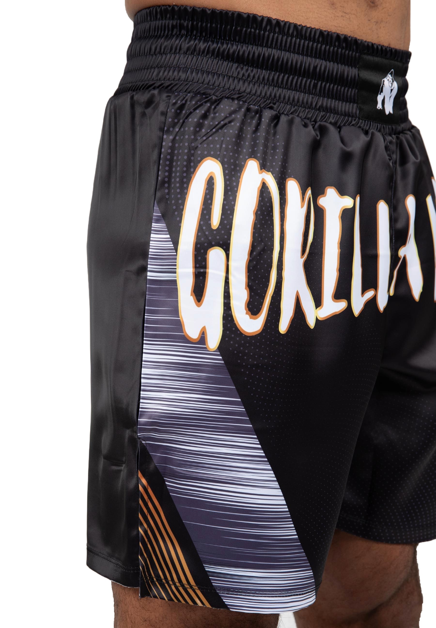 Gorilla Wear Clayton Boxing Shorts, black/gold