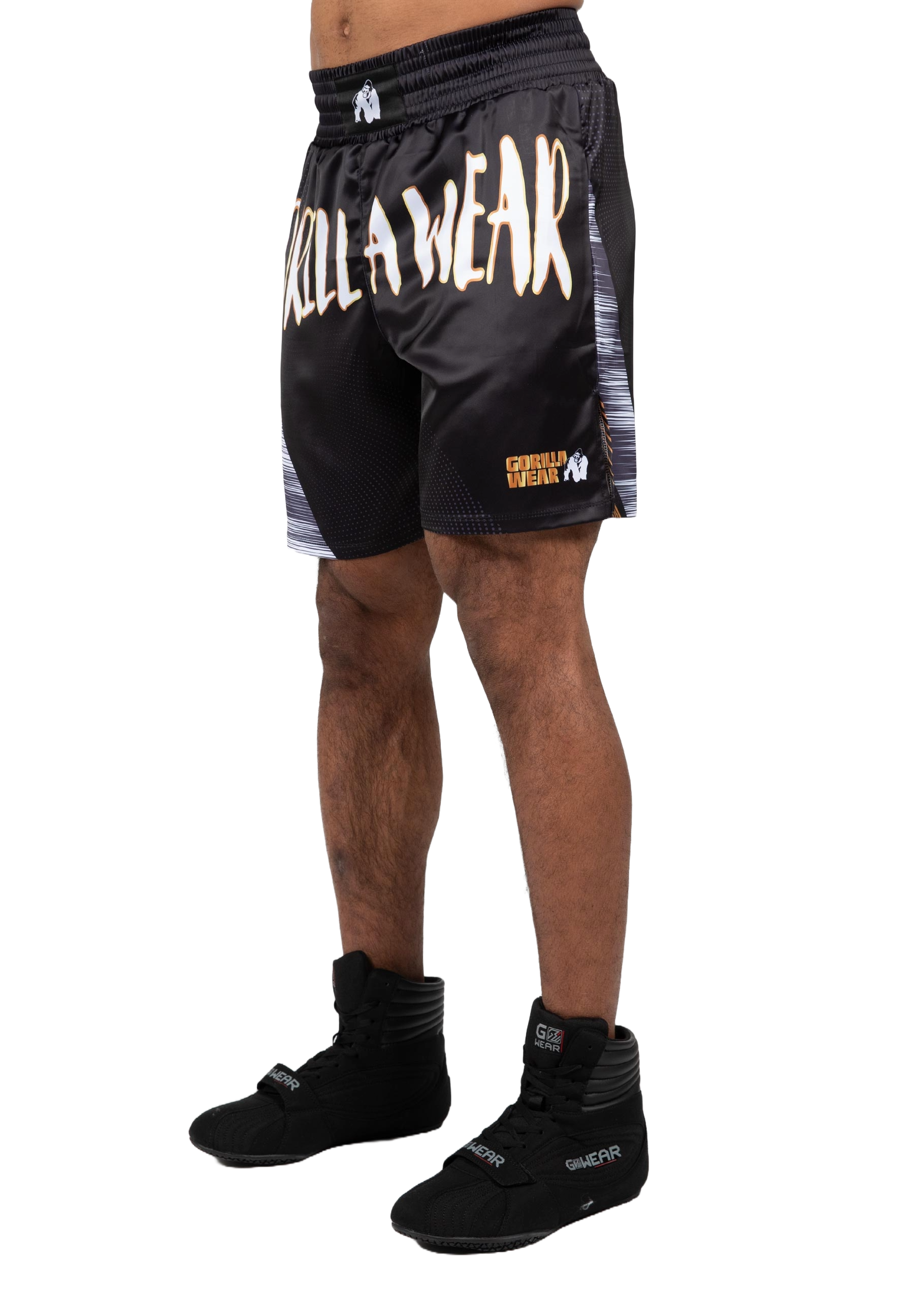 Gorilla Wear Clayton Boxing Shorts, black/gold