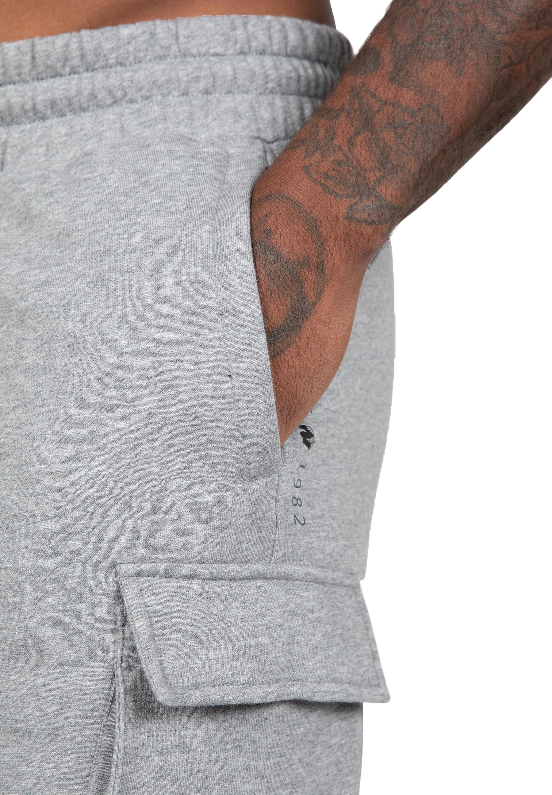 Gorilla Wear Hudson Cargo Sweat Shorts, grey melange