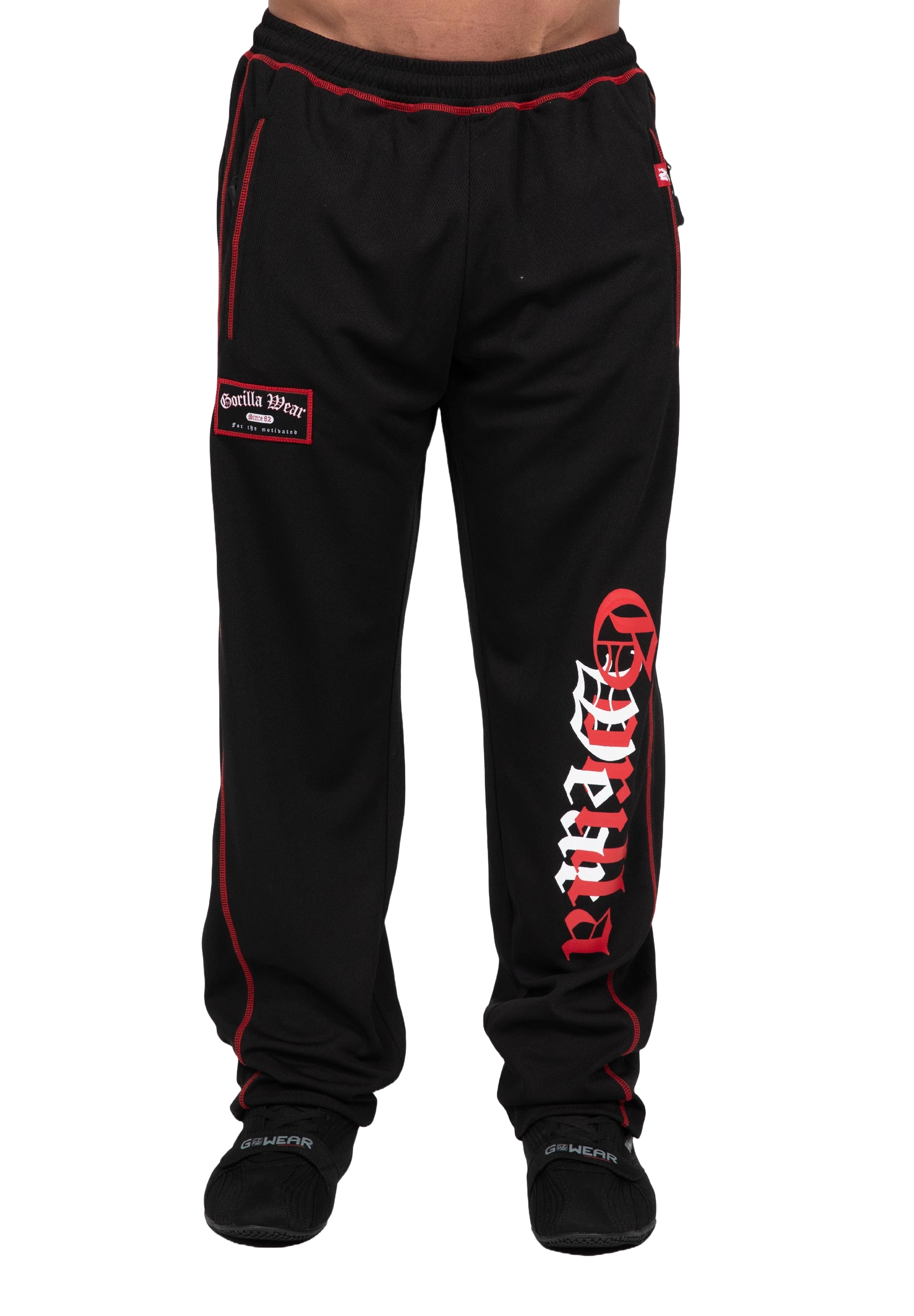 Gorilla Wear Marlow Mesh Pants, black/red