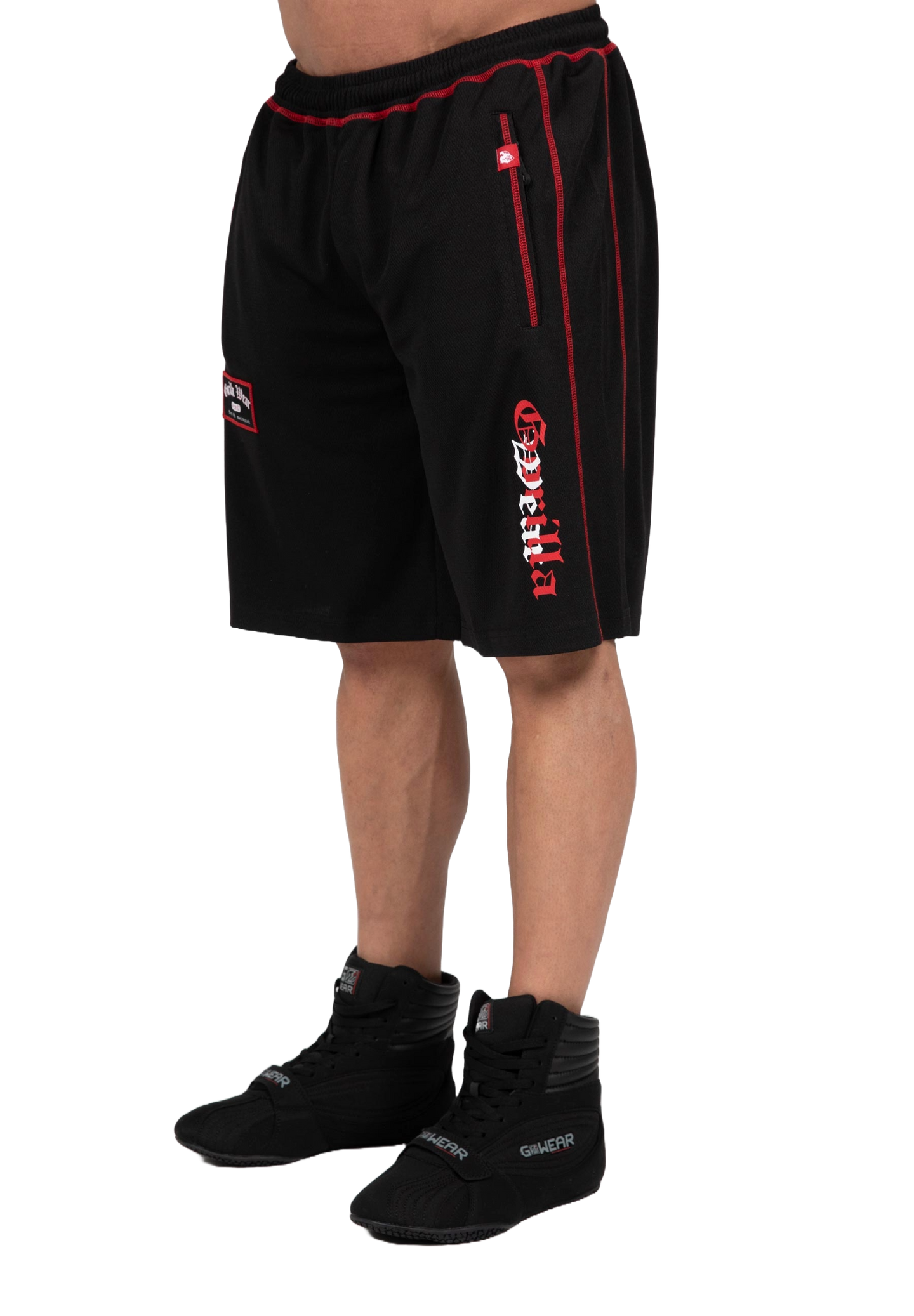 Gorilla Wear Marlow Mesh Shorts, black/red