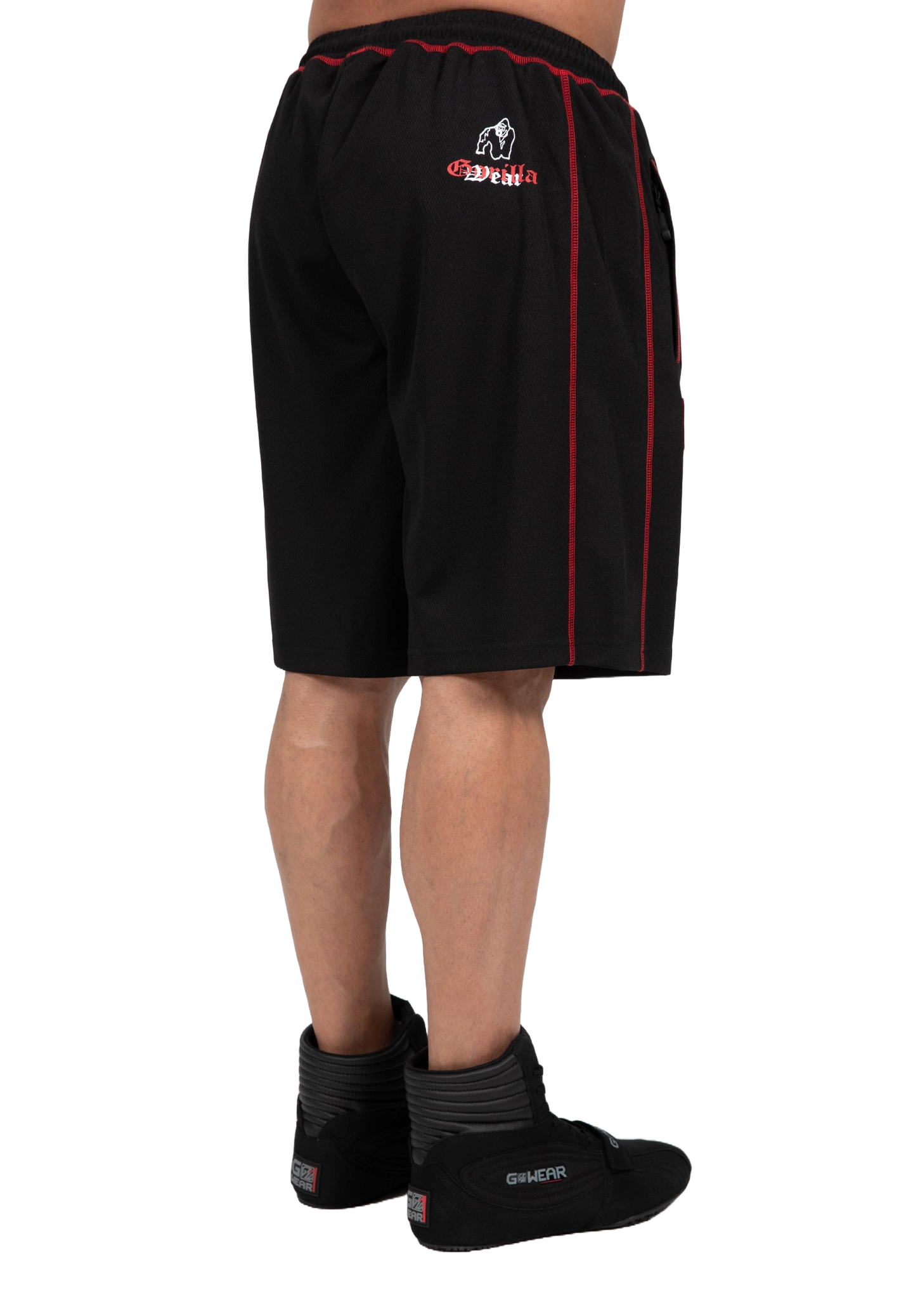 Gorilla Wear Marlow Mesh Shorts, black/red