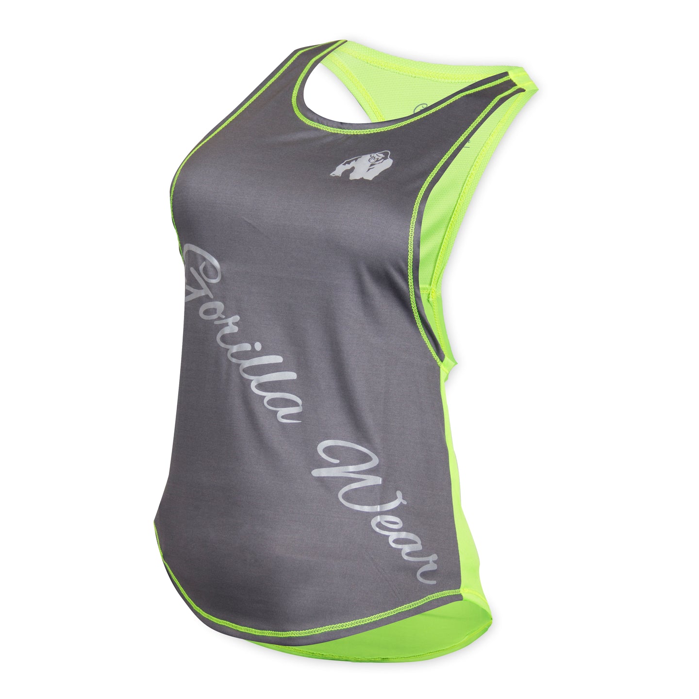 Gorilla Wear Florida Stringer Tank Top, grey/lime
