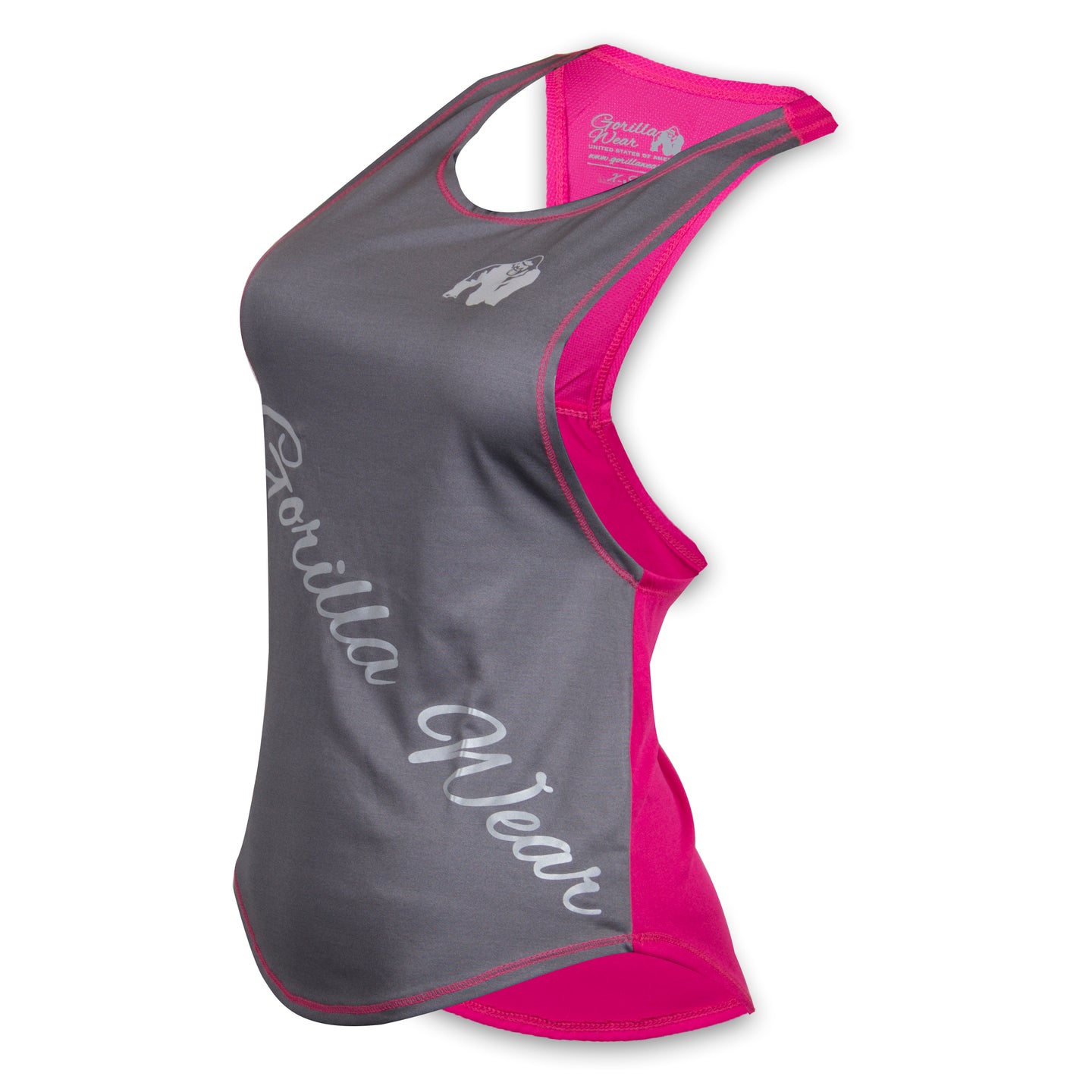 Gorilla Wear Florida Stringer Tank Top, grey/pink
