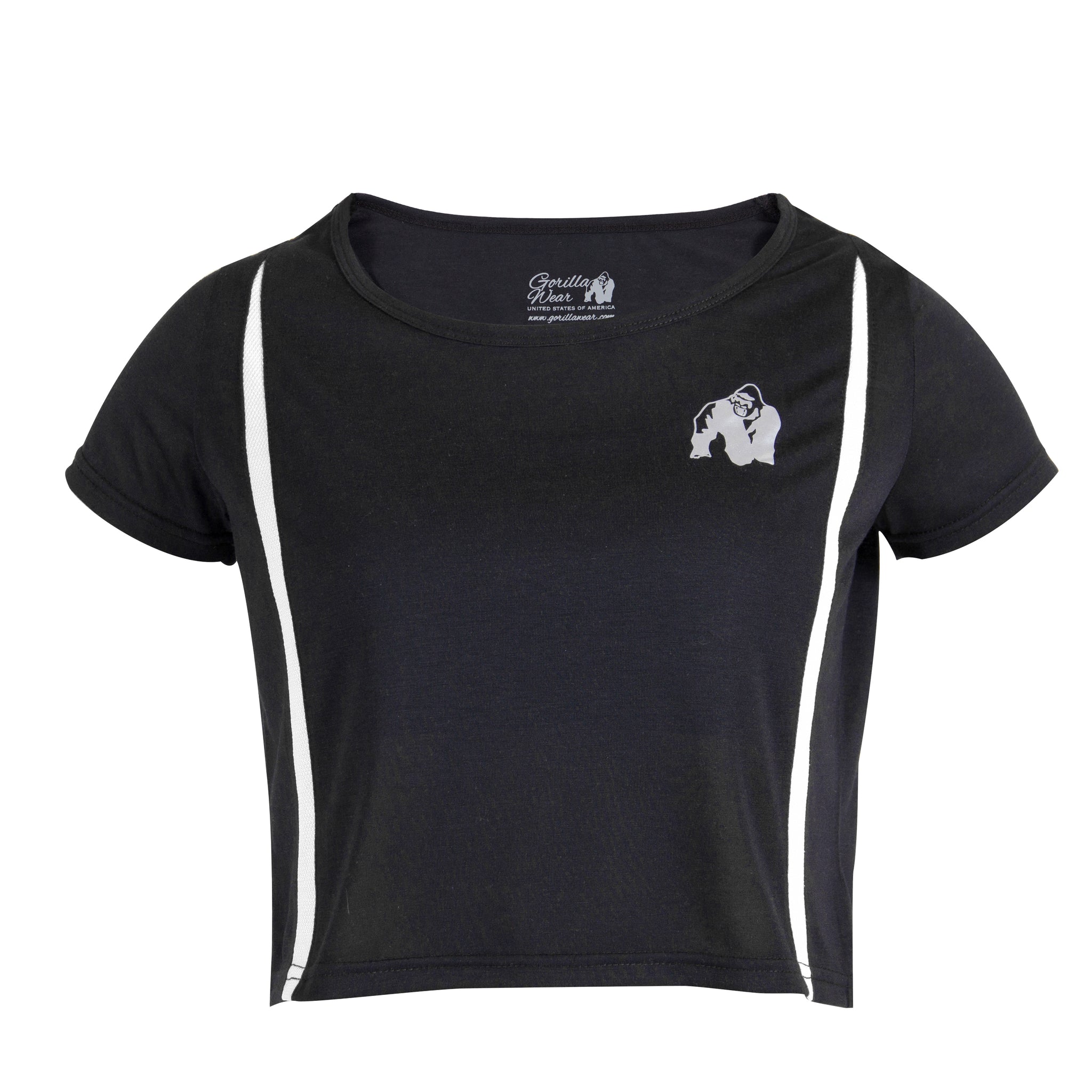 Gorilla Wear Columbia Crop Top, black/white