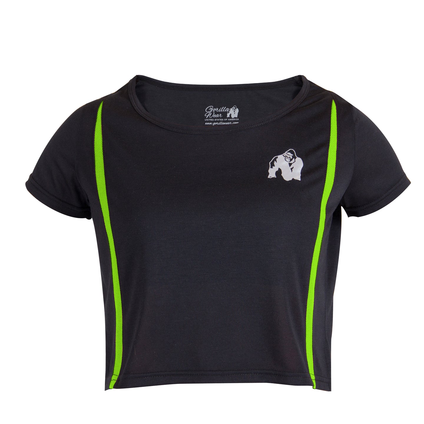 Gorilla Wear Columbia Crop Top, black/neon lime