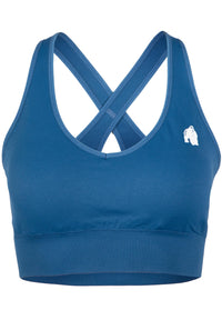 Gorilla Wear Hilton Seamless Sports Bra, blue