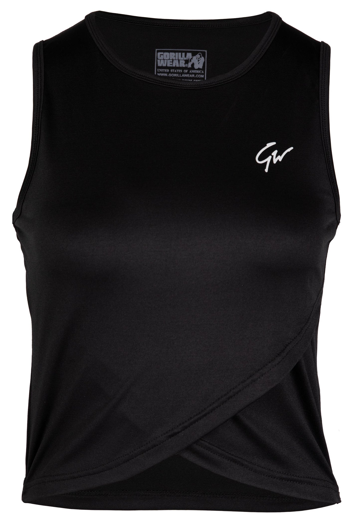 Gorilla Wear Estelle Twisted Crop Top, black