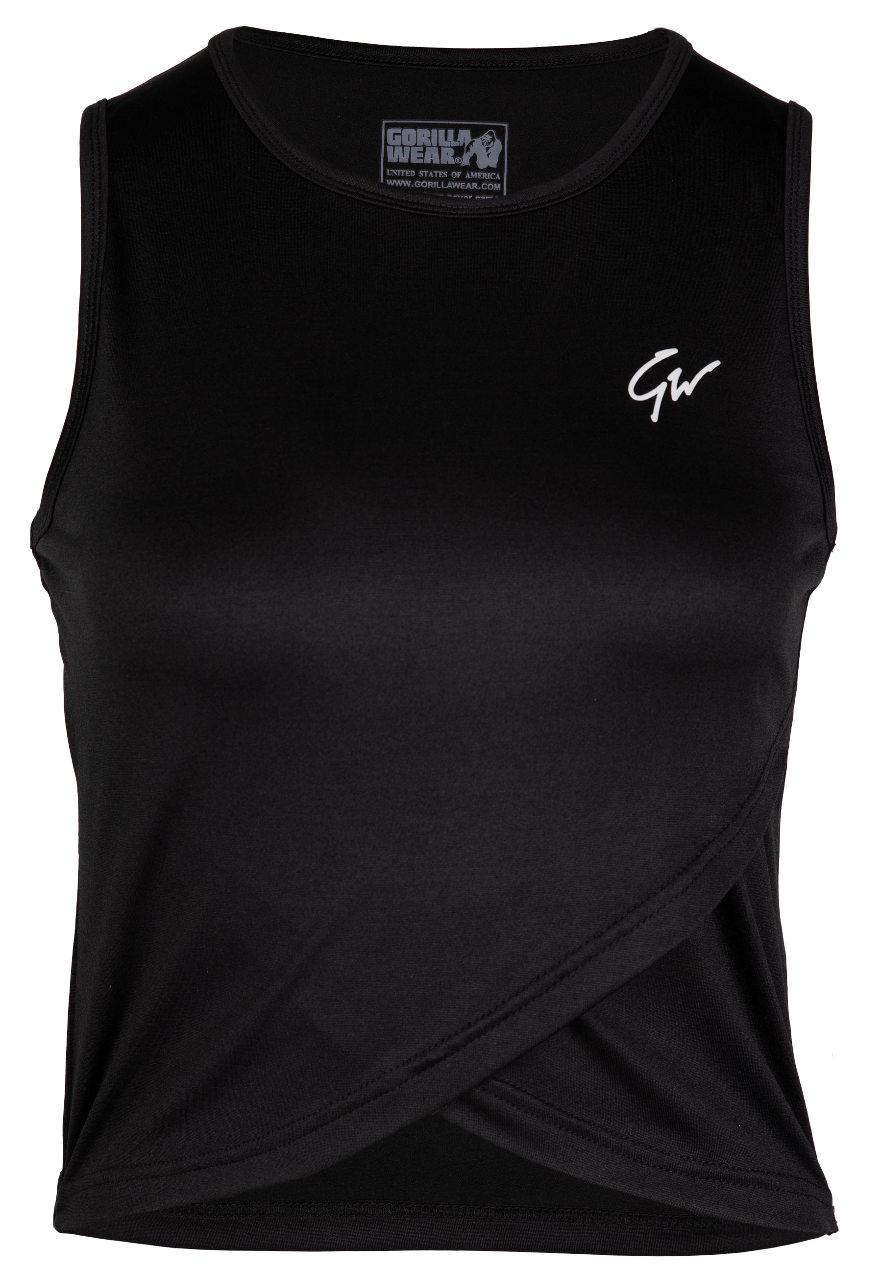 Gorilla Wear Estelle Twisted Crop Top, black