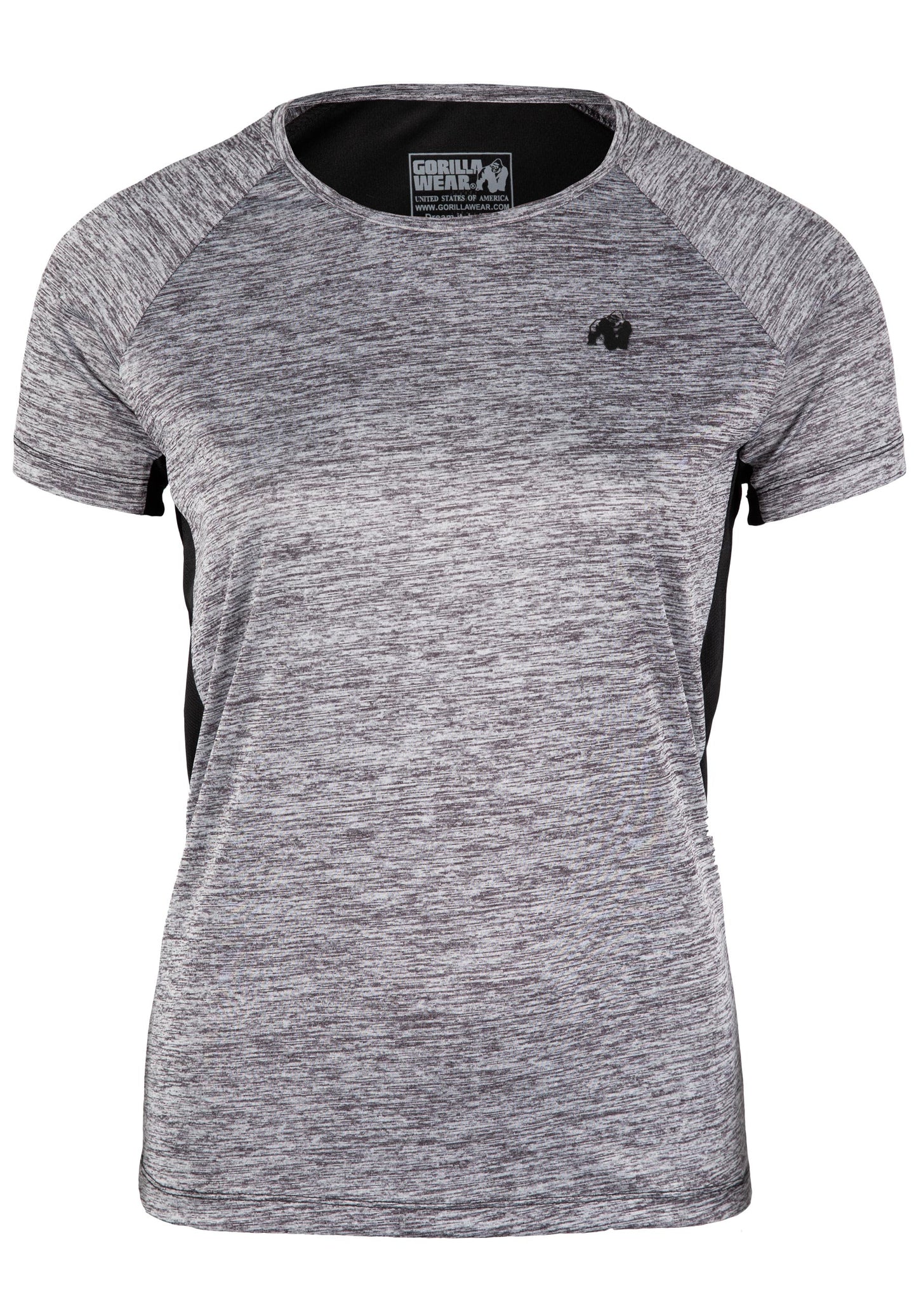 Gorilla Wear Monetta Performance T-Shirt, grey melange/black