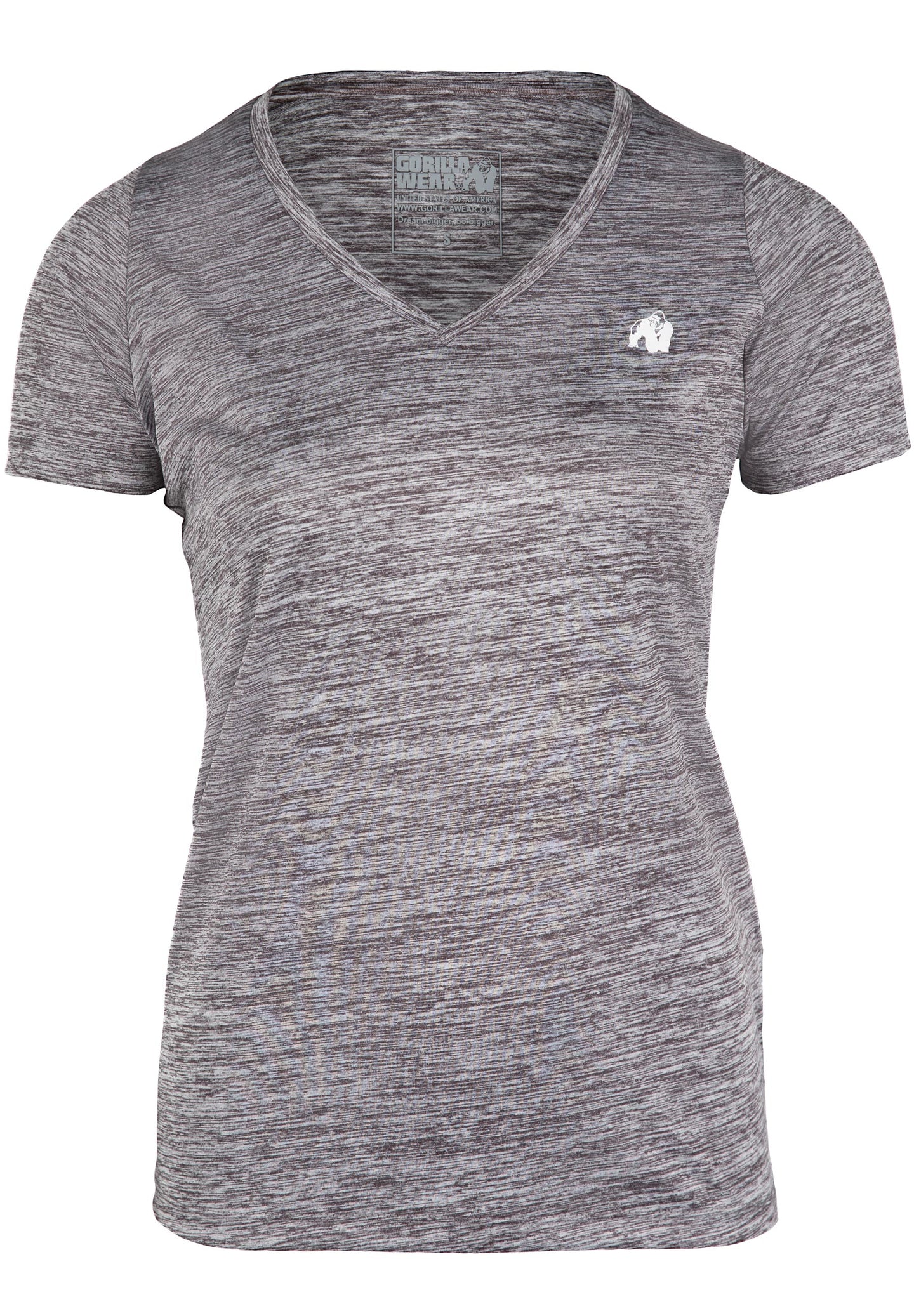 Gorilla Wear Elmira V-Neck T-Shirt, grey melange