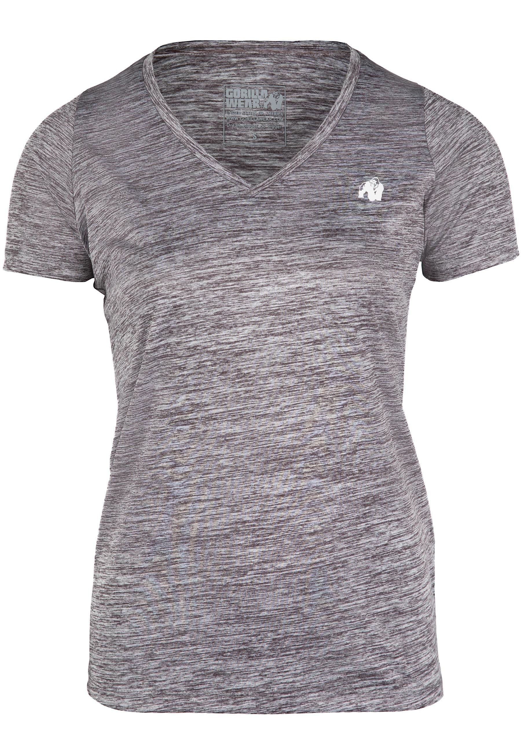 Gorilla Wear Elmira V-Neck T-Shirt, grey melange