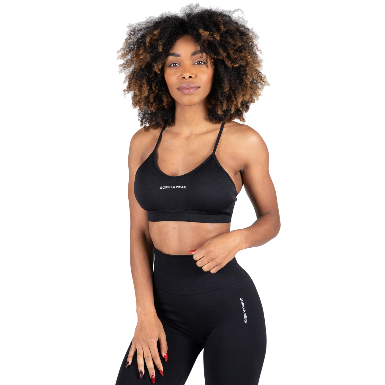 Gorilla Wear Quincy Seamless Sports Bra, black