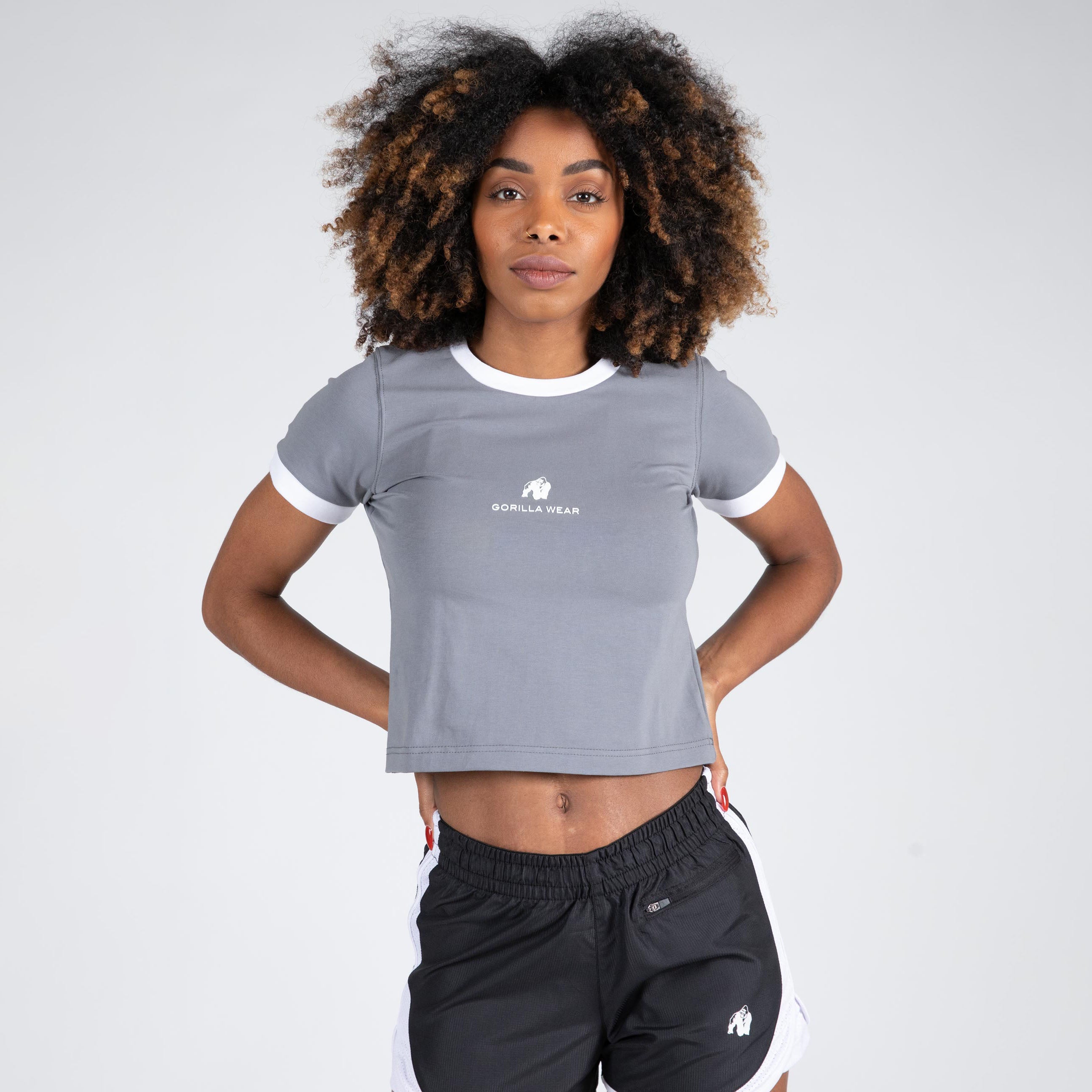 Gorilla Wear New Orleans Cropped T-Shirt, grey