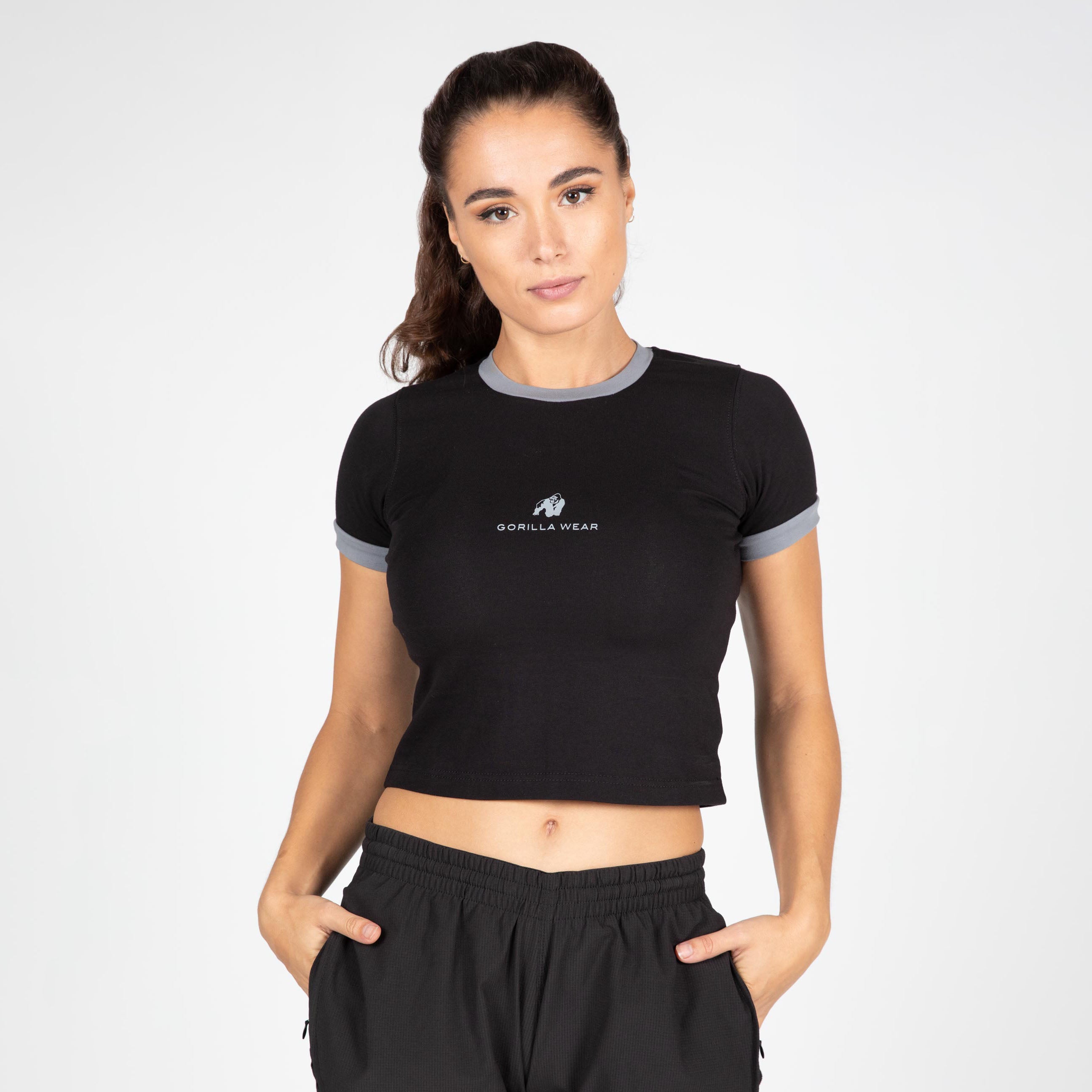 Gorilla Wear New Orleans Cropped T-Shirt, black