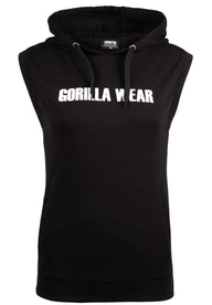 Gorilla Wear Virginia Sleeveless Hoodie, Svart