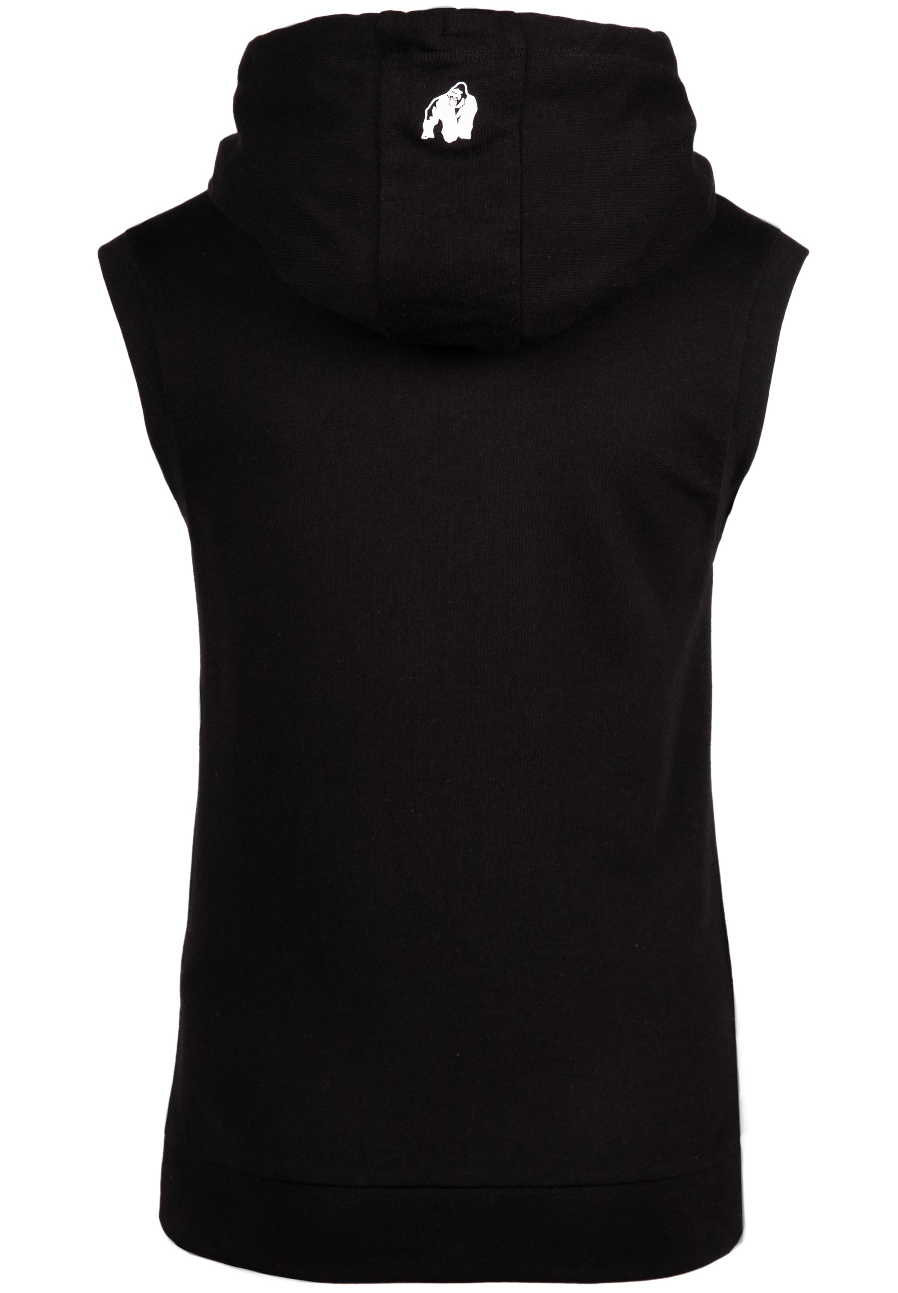 Gorilla Wear Virginia Sleeveless Hoodie, Svart
