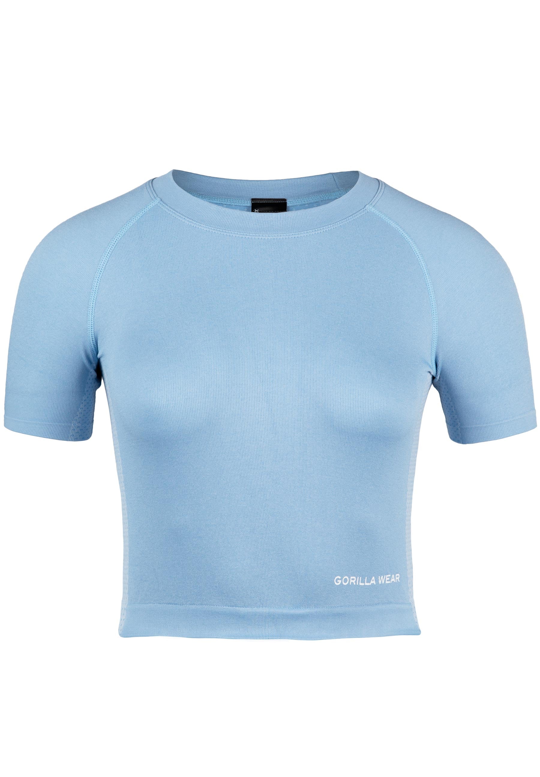 Gorilla Wear Selah Seamless Crop Top, light blue