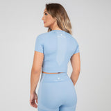 Gorilla Wear Selah Seamless Crop Top, light blue