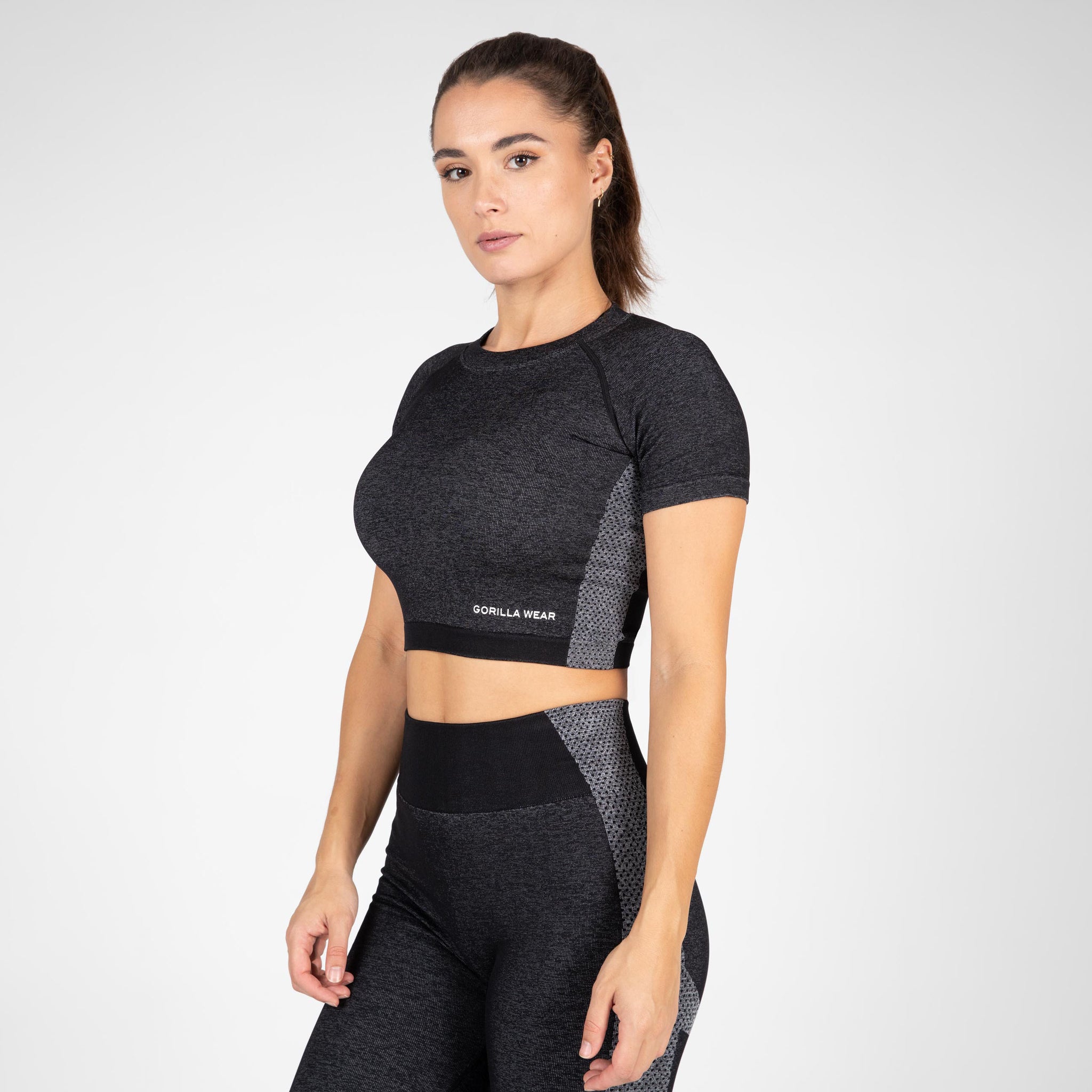 Gorilla Wear Selah Seamless Crop Top, black