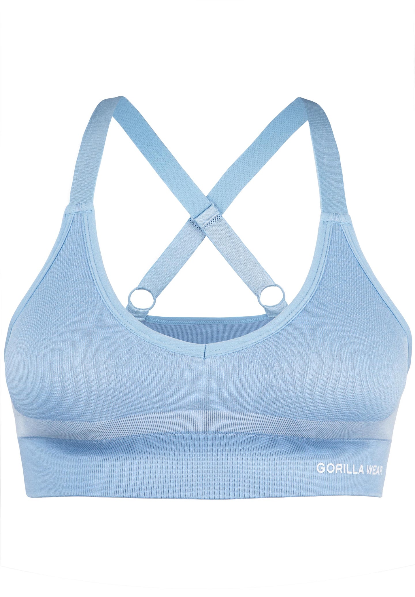 Gorilla Wear Selah Seamless Sports Bra, light blue