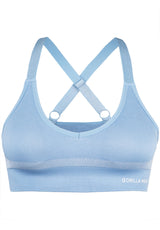 Gorilla Wear Selah Seamless Sports Bra, light blue