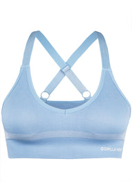 Gorilla Wear Selah Seamless Sports Bra, light blue