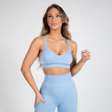 Gorilla Wear Selah Seamless Sports Bra, light blue
