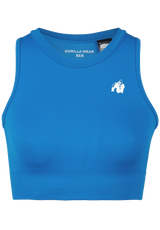 Gorilla Wear Olivia Seamless Crop Top, blue