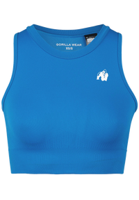 Gorilla Wear Olivia Seamless Crop Top, blue