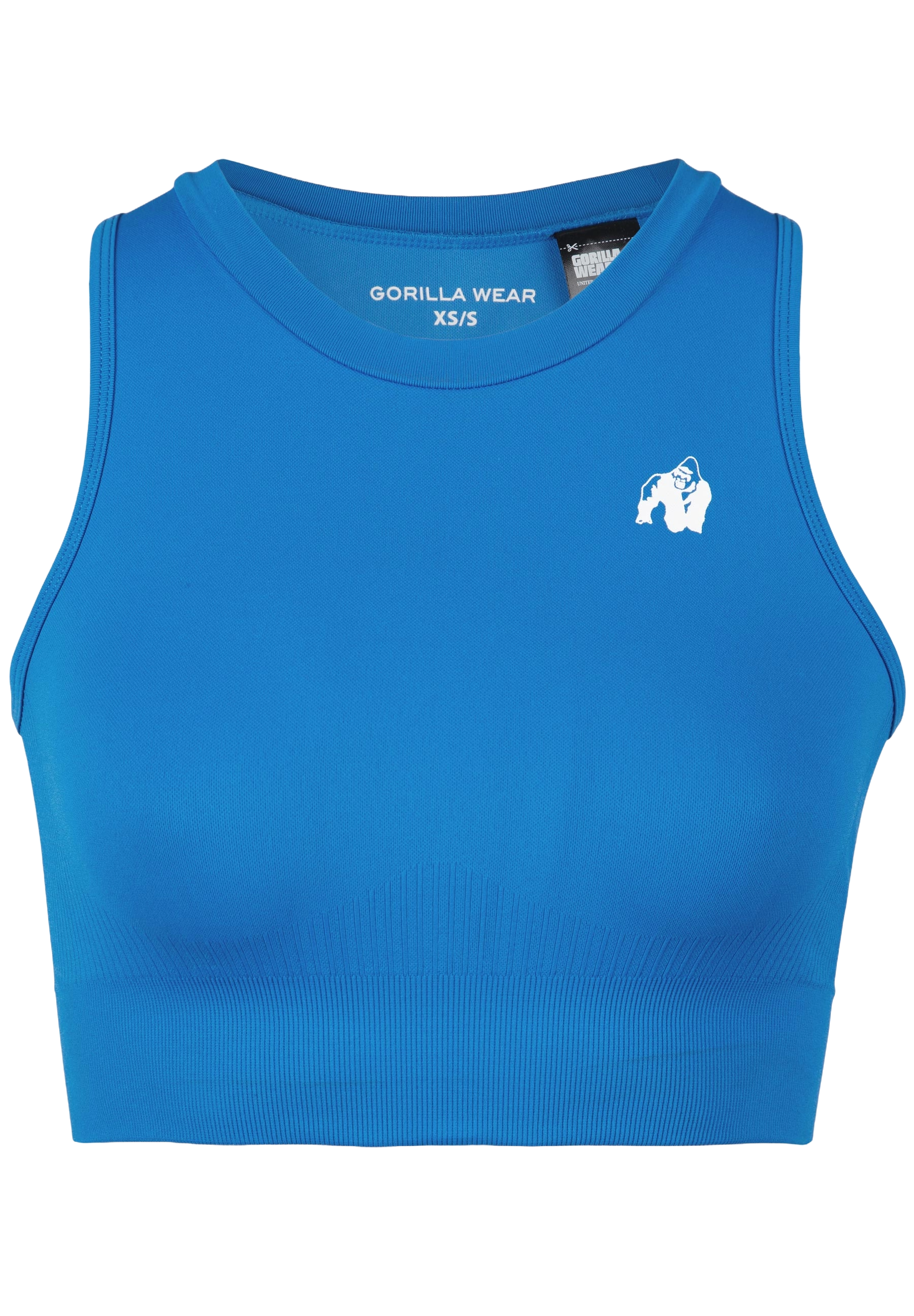Gorilla Wear Olivia Seamless Crop Top, blue