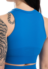 Gorilla Wear Olivia Seamless Crop Top, blue
