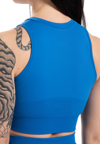 Gorilla Wear Olivia Seamless Crop Top, blue