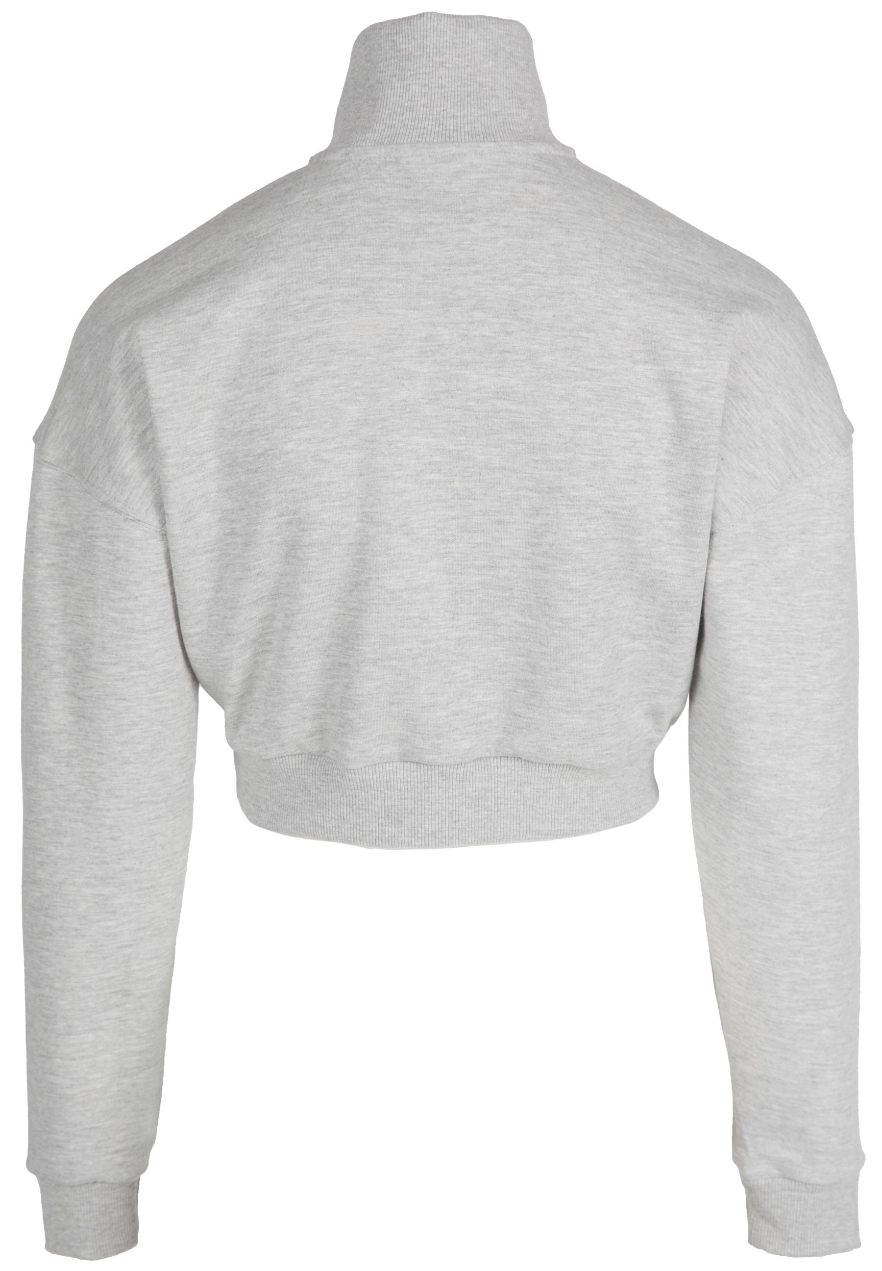 Gorilla Wear Ocala Cropped Half-Zip Sweatshirt, grey