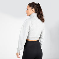 Gorilla Wear Ocala Cropped Half-Zip Sweatshirt, grey