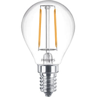 Philips 2-pack LED E14 Klot 2W (25W) Klar 250lm